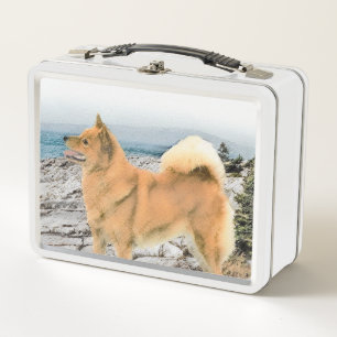 Lunch Box Spitz finlandais à Seashore Peinture - Chien Art