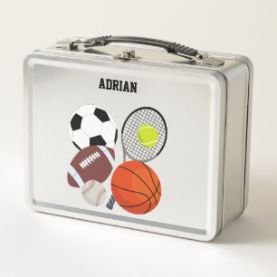 Lunch Box Sports Balls d'athlétisme Nom personnalisé École