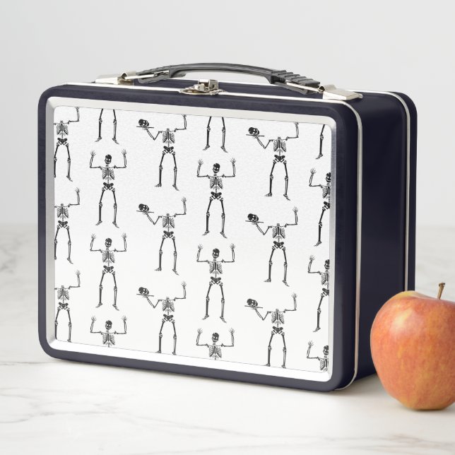 Lunch Box Squelettes d'Halloween, des friandises ou un sort, (En situation)