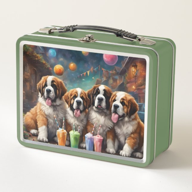 Lunch Box St Bernard Puppies et Milkshakes (Devant)