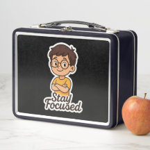 Sticker pour enfant avec lunettes - "Restez focali