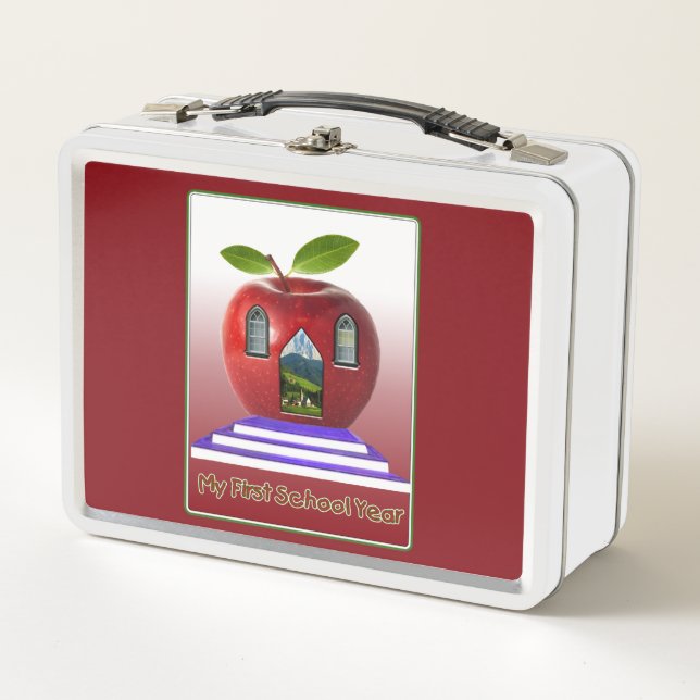Lunch Box Super "Mon premier jour d'école" (Devant)