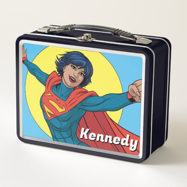 Lunch Box Supergirl volant en costume bleu (Devant)