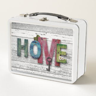 Lunch Box Sweet Home Bois Planche Clé Mur Thé Lait