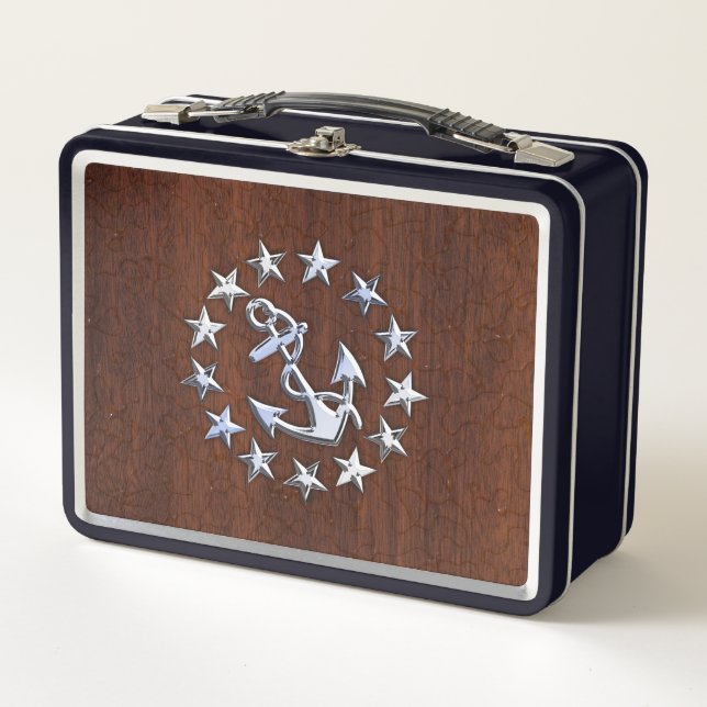 Lunch Box Symbole d'Ancre des étoiles du pavillon nautique (Devant)