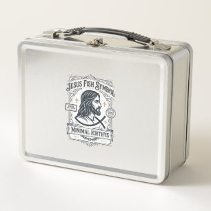 Lunch Box Symbole de poisson Jésus Ichthys minimal Poisson d