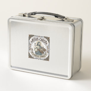 Lunch Box Symbole de stratégie d'échecs de Jésus Stratégie d