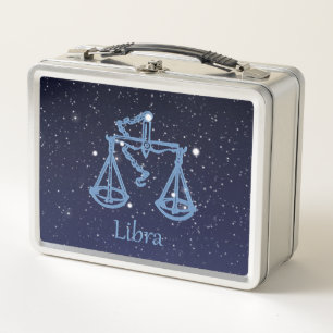 Lunch Box Symbole Libra Constellation et Zodiac avec étoiles