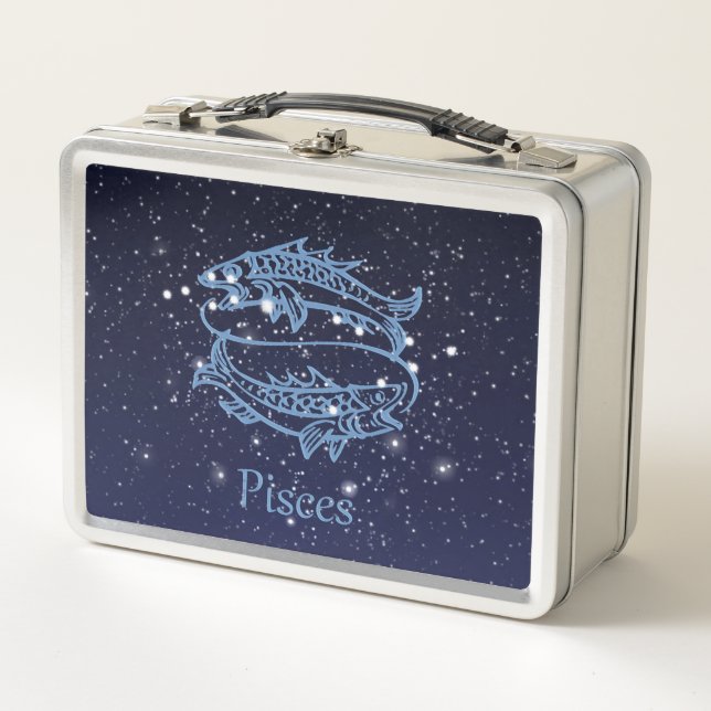 Lunch Box Symbole Poissons Constellation et Zodiaque avec ét (Devant)