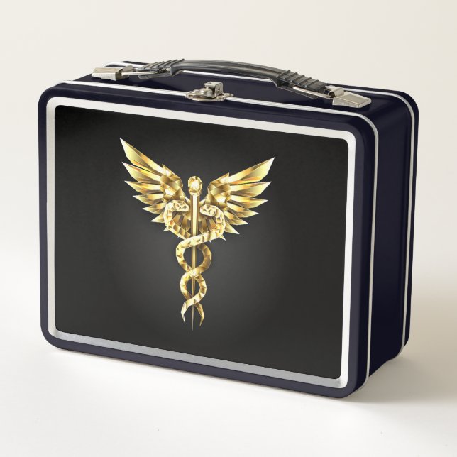 Lunch Box Symbole Polygonal Or Caduceus (Devant)