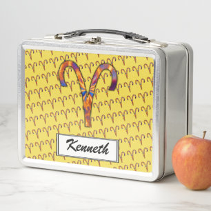 Lunch Box Symbole Zodiac Aries Élément par Kenneth Yoncich