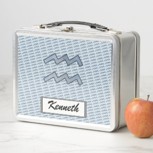 Lunch Box Symbole Zodiaque Aquarius Élément par K Yoncich