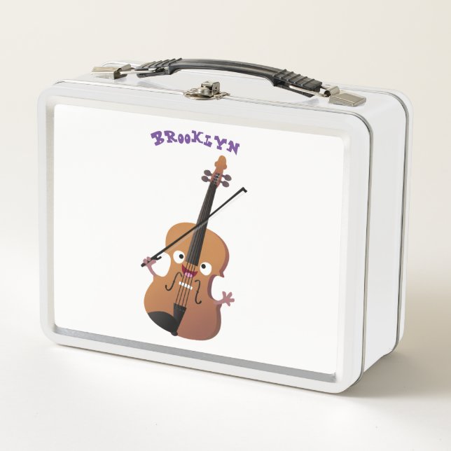 Lunch Box Sympa drôle violon personnage de dessin animé (Devant)