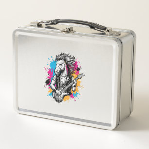 Lunch Box T-Shirt Desi avec gravure vintage de joueur de gui