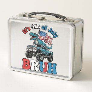 Lunch Box T-shirt drôle de camion monstre dinosaure 4 juille