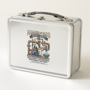 Lunch Box T-shirt graphique Jésus Plombier Art chrétien_1