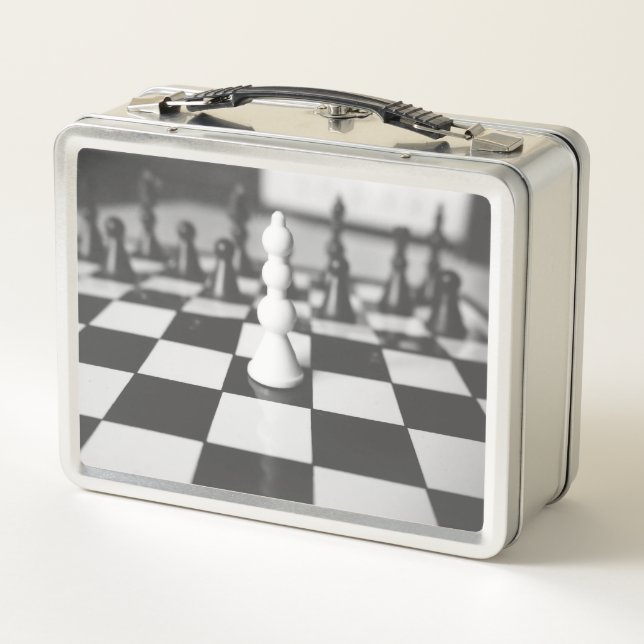 Lunch Box Tableau d'échec noir et blanc (Dos)