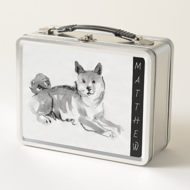 Lunch Box Tableau original 2 Chien chinois Année Anniversair (Devant)