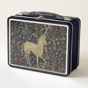 Lunch Box Tapisserie allégorique de "Millefleurs" avec des