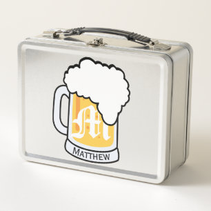Lunch Box Tasse et nom de bière givrée par monogramme