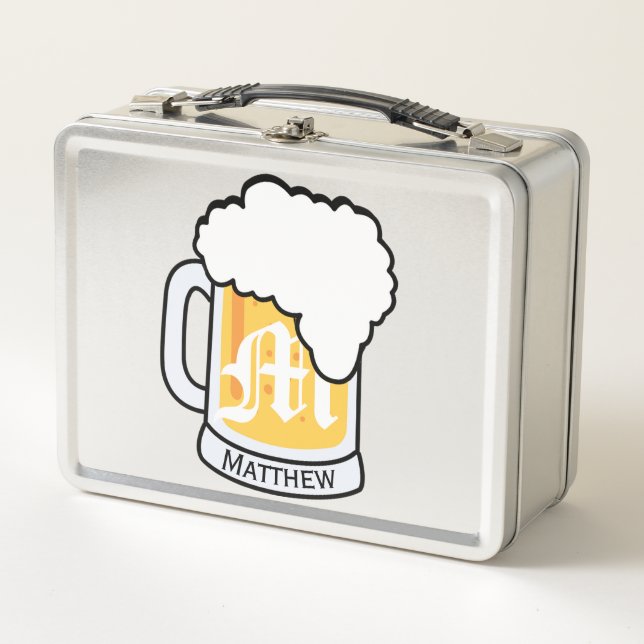 Lunch Box Tasse et nom de bière givrée par monogramme (Devant)