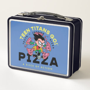 Lunch Box Teen Titans Go ! Robin "Truth Justice Pizza"