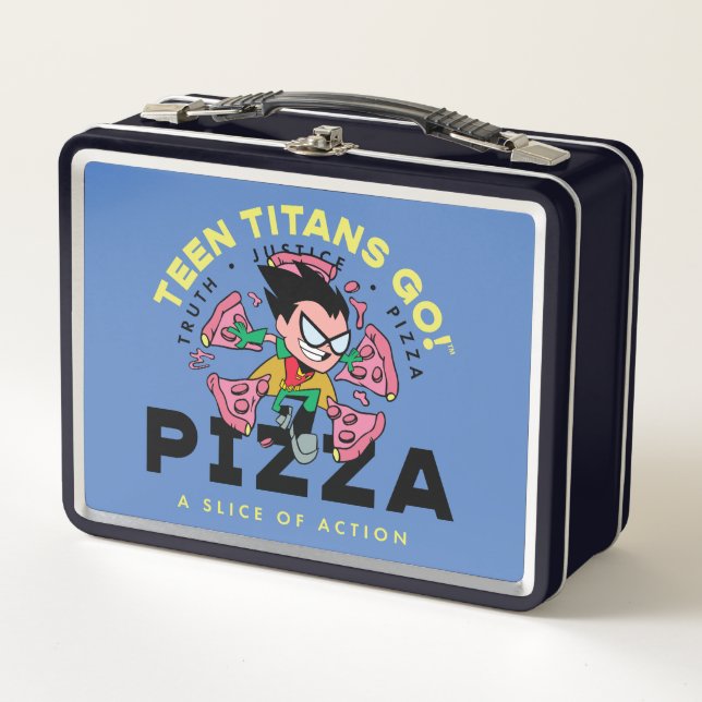 Lunch Box Teen Titans Go ! Robin "Truth Justice Pizza" (Devant)