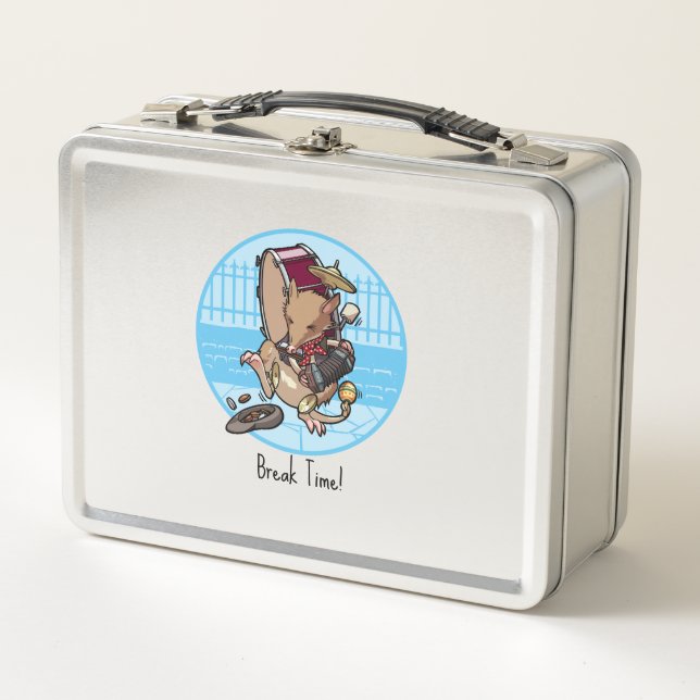 Lunch Box Temps de pause ! Bandicot de dessin animé d'un hom (Devant)