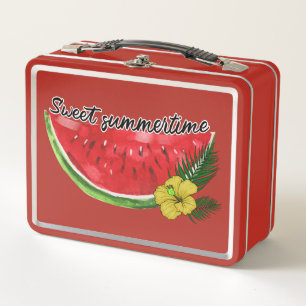 Lunch Box Temps d'été doux Watercolor Watermelon
