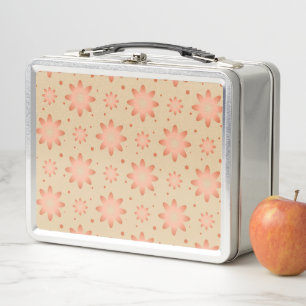 Lunch Box Terracotta orange et sable beige délicat marguerit