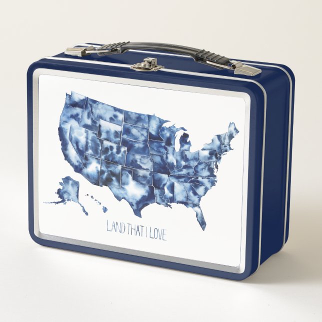 Lunch Box Terre que j'aime - Carte des États-Unis (Devant)