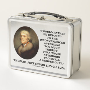 Lunch Box Thomas Jefferson Incommodait Trop La Liberté