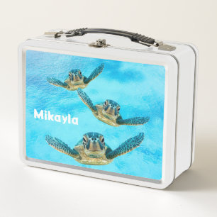 Lunch Box Three Baby Sea Turtles Swimming
