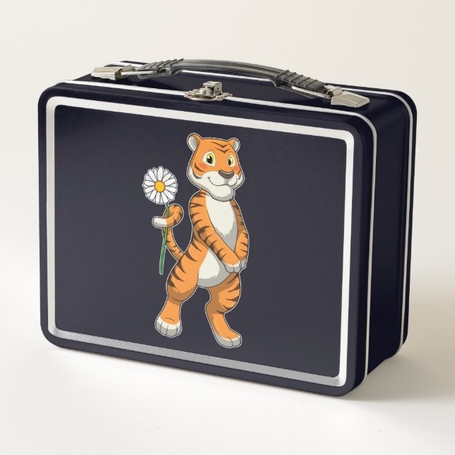 Lunch Box Tigre avec Daisy Flower (Devant)