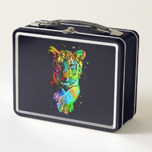 Lunch Box Tigre d'art pop coloré