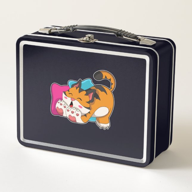 Lunch Box Tigre fatigué (Devant)