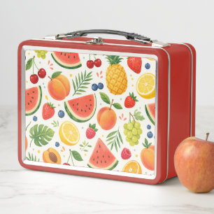 Lunch Box Tissu à motif de fruits d'été Pastèque tropicale