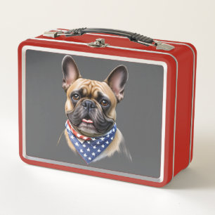 Lunch Box Tissu cou French Bulldog Labor Day Bulldog