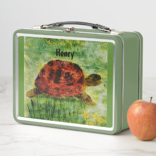 Lunch Box Tortue d'art animal reptile personnalisé