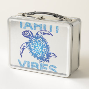 Lunch Box Tortue de mer tribale bleue polynésienne Tahiti Vi
