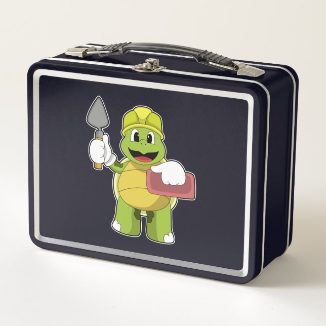 Lunch Box Tortue en mason avec pierre (Devant)
