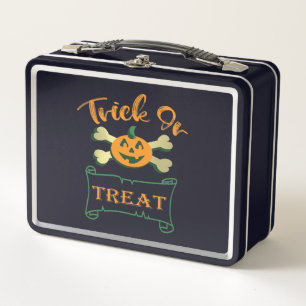 Lunch Box Tracer ou traiter les os croisés citrouille Hallow