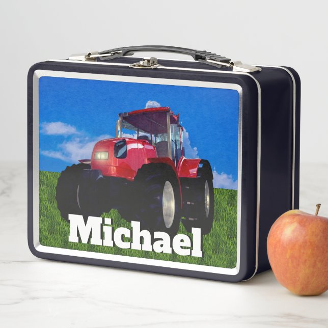 Lunch Box Tracteur moderne Red Farm (En situation)