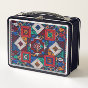 Lunch Box Traditionnel Palestine Broderie tatreez coloré