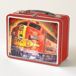 Lunch Box Train vintage Père Noël Fe