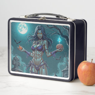 Lunch Box Traite d'Halloween ou ami Zombie w Cerveau