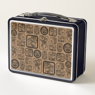 Lunch Box Tribal MAYA ancien masque motif 1