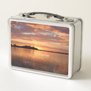 Lunch Box Trinket de vue personnalisée sur le lac Sunset