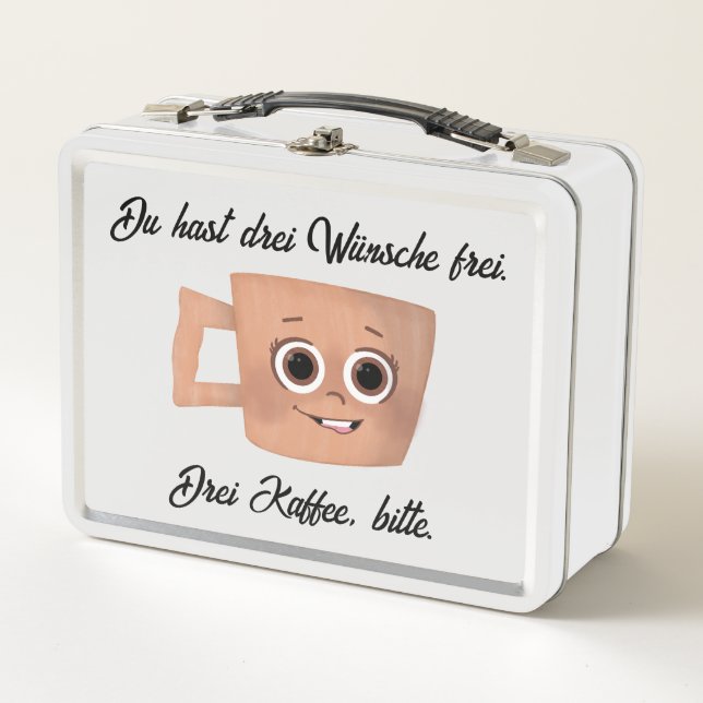 Lunch Box Tu as trois souhaits. Trois cafés, s'il vous plaît (Devant)
