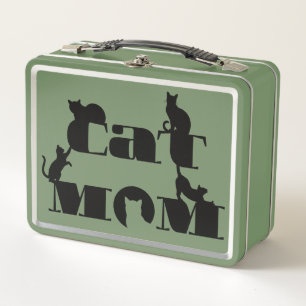 Lunch Box Typographie de silhouette de maman de chat
